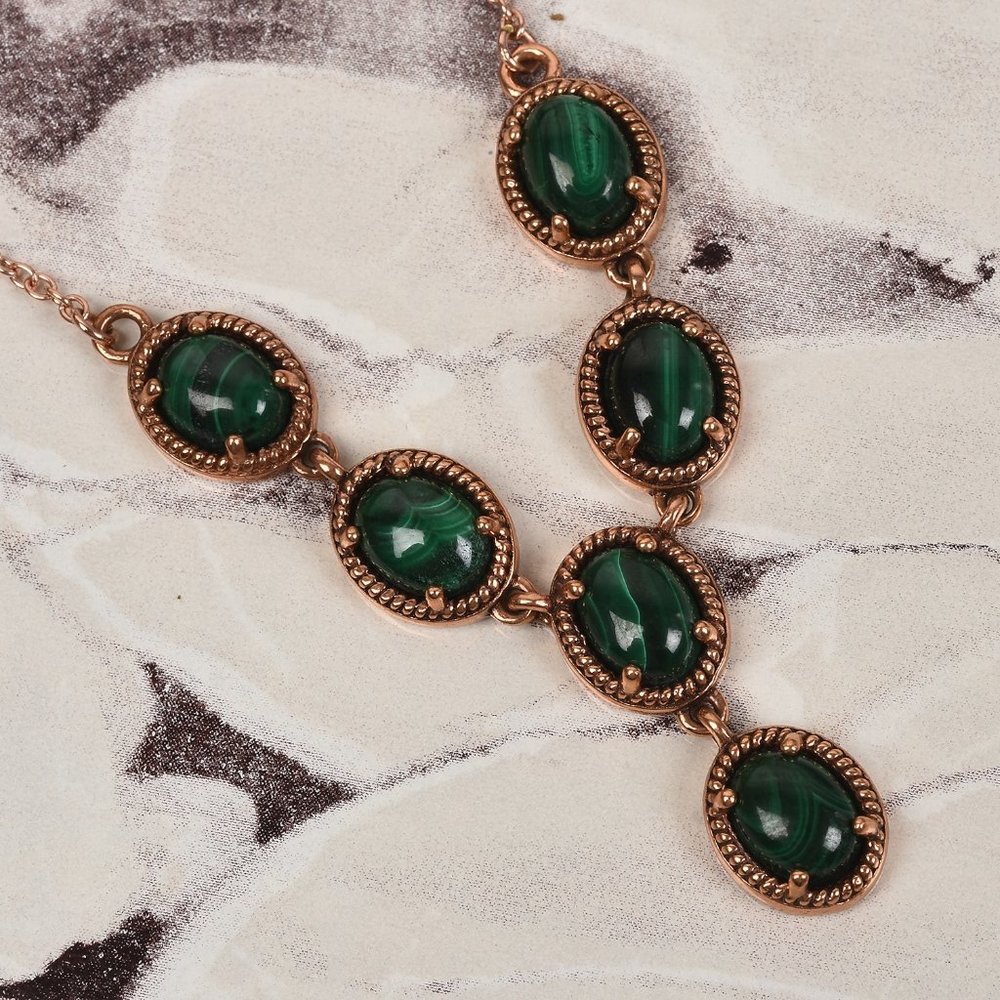 African Malachite Necklace 18 Inches